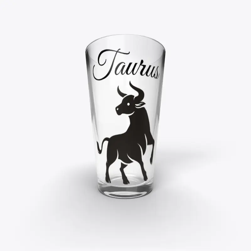 Zodiac Sign Taurus Pint Glass