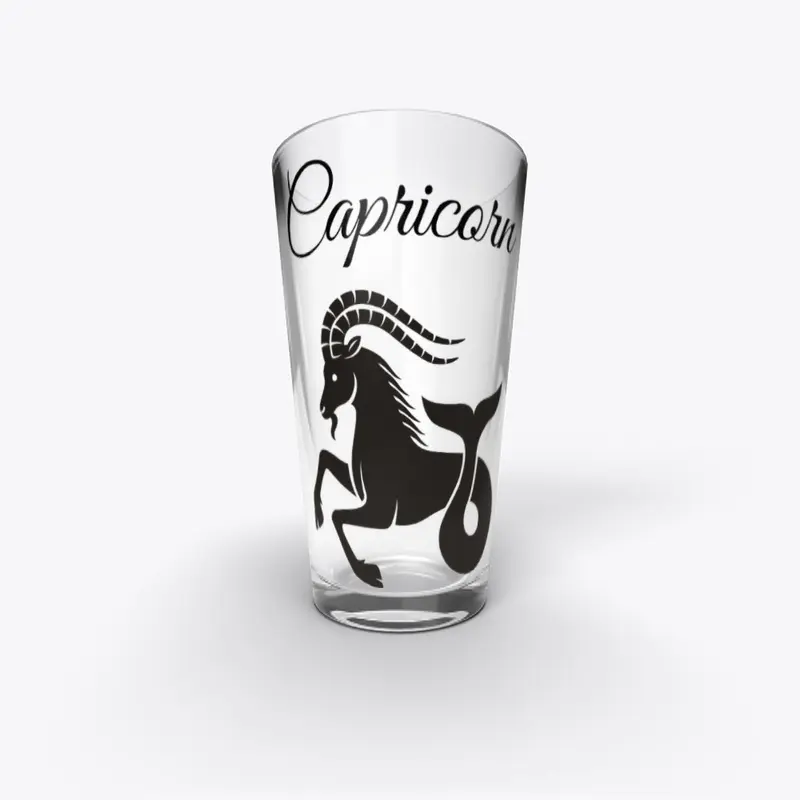 Zodiac Sign Capricorn Pint Glass