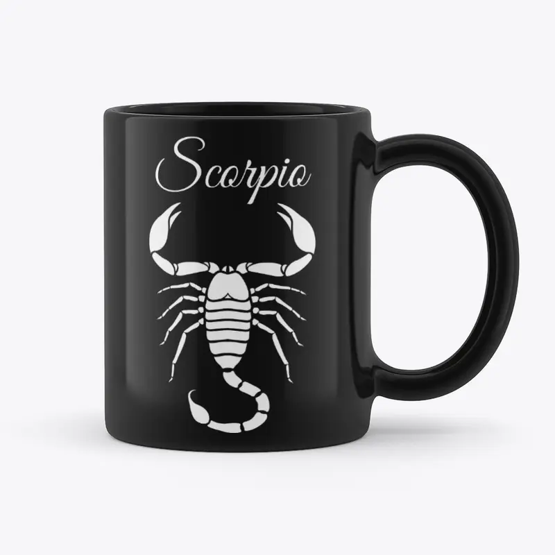 Zodiac Sign Scorpio Black Mug