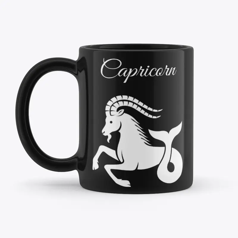 Zodiac Sign Capricorn Black Mug