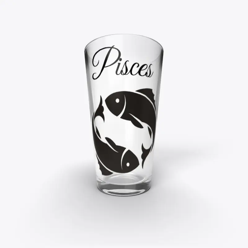 Zodiac Sign Pisces Pint Glass