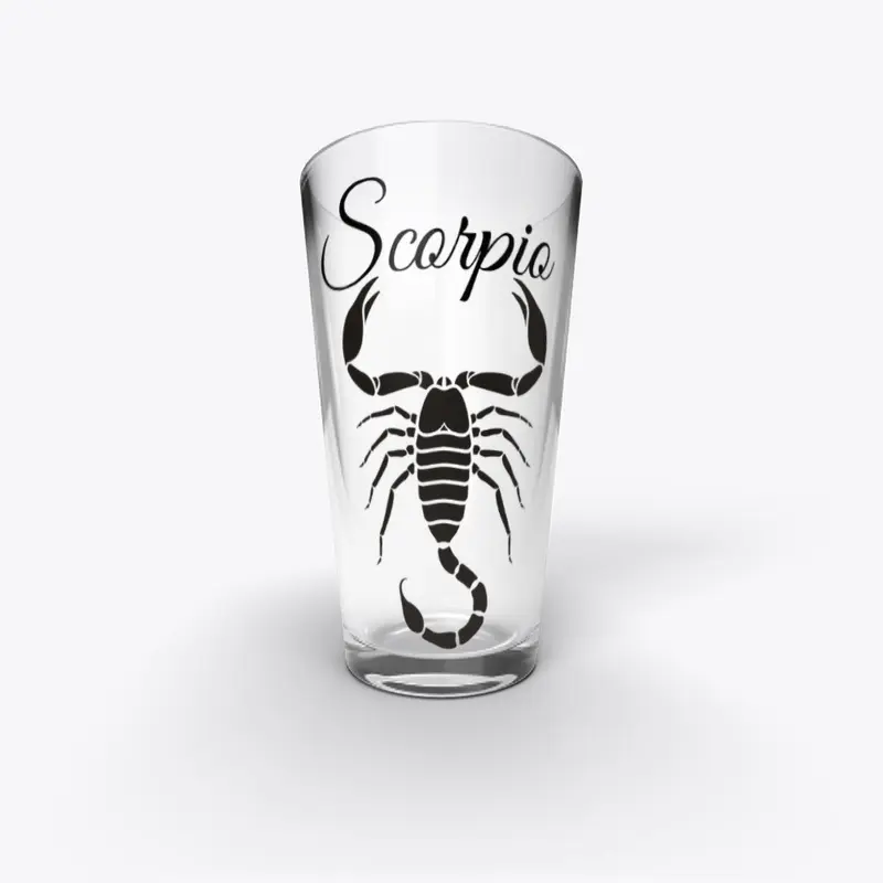 Zodiac Sign Scorpio Pint Glass